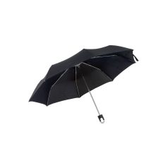   Umbrela de buzunar 98 cm, maner cu agatatoare, negru, Everestus, UB35TT, aluminiu, fibra de sticla, poliester