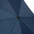 Umbrela mica pliabila, rezistenta la vant, Everestus, 2601E12770, Automata, Maner Curbat, Ø98x33-60 cm, Metal, Fibra de sticla, Poliester, Albastru bleumarin