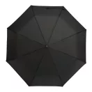 Umbrela mica pliabila, rezistenta la vant, Everestus, 2601E12771, Automata, Maner Curbat, Ø98x33-60 cm, Metal, Fibra de sticla, Poliester, Negru