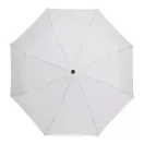 Umbrela mica pliabila, rezistenta la vant, Everestus, 2601E12772, Automata, Maner Curbat, Ø98x33-60 cm, Metal, Fibra de sticla, Poliester, Alb