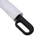 Umbrela mica pliabila, rezistenta la vant, Everestus, 2601E12772, Automata, Maner Curbat, Ø98x33-60 cm, Metal, Fibra de sticla, Poliester, Alb