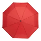 Umbrela mica pliabila, rezistenta la vant, Everestus, 2601E12773, Automata, Maner Curbat, Ø98x33-60 cm, Metal, Fibra de sticla, Poliester, Rosu