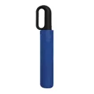 Umbrela mica pliabila, rezistenta la vant, Everestus, 2601E12774, Automata, Maner Curbat, Ø98x33-60 cm, Metal, Fibra de sticla, Poliester, Albastru