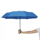Umbrela mica pliabila, rezistenta la vant, Everestus, 2601E12774, Automata, Maner Curbat, Ø98x33-60 cm, Metal, Fibra de sticla, Poliester, Albastru
