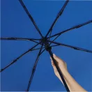 Umbrela mica pliabila, rezistenta la vant, Everestus, 2601E12774, Automata, Maner Curbat, Ø98x33-60 cm, Metal, Fibra de sticla, Poliester, Albastru