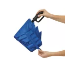 Umbrela mica pliabila, rezistenta la vant, Everestus, 2601E12774, Automata, Maner Curbat, Ø98x33-60 cm, Metal, Fibra de sticla, Poliester, Albastru