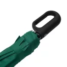 Umbrela mica pliabila, rezistenta la vant, Everestus, 2601E12775, Automata, Maner Curbat, Ø98x33-60 cm, Metal, Fibra de sticla, Poliester, Verde inchis