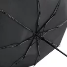 Umbrela de buzunar, Everestus, 2610E18584, Ø98 / 31-58 cm, Metal, Fibra de sticla, Poliester, Negru