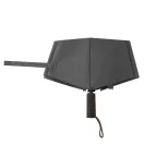 Umbrela de buzunar, Everestus, 2610E18585, Ø98 / 31-58 cm, Metal, Fibra de sticla, Poliester, Gri