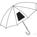 Umbrela 103 cm, maner din plastic, automata, Everestus, 20IAN614, Alb, Metal, Poliester