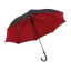 Umbrela 103 cm, maner curbat, automata, Everestus, 20IAN632, Negru, Rosu, Metal, Poliester