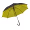 Umbrela 103 cm, maner curbat, automata, Everestus, 20IAN629, Negru, Galben, Metal, Poliester