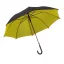 Umbrela 103 cm, maner curbat, automata, Everestus, 20IAN629, Negru, Galben, Metal, Poliester