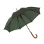 Umbrela automata 103 cm, maner curbat din lemn, Everestus, 20IAN783, Verde, Lemn, Metal, Poliester