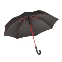   Umbrela automata 103 cm, ax metalic, negru si rosu, Everestus, UA04CN, metal, fibra de sticla, poliester