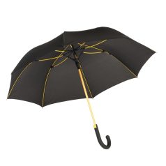   Umbrela automata 103 cm, ax metalic, negru si galben, Everestus, UA03CN, metal, fibra de sticla, poliester