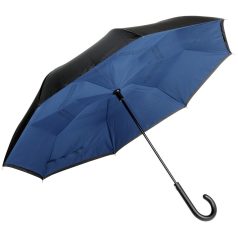   Umbrela automata 105 cm, reversibila, albastru, negru, Everestus, UA39OE, metal, fibra de sticla, poliester