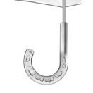 Umbrela transparenta 101 cm, maner curbat, transparent si argintiu, Everestus, UC01BE, metal, poe