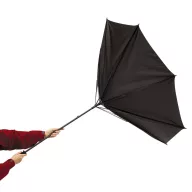   Umbrela 131 cm, rezistenta la vant, Everestus, 20IAN787, Negru, Metal, Fibra de Sticla, Poliester