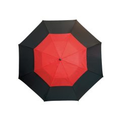   Umbrela golf 132 cm, sistem de ventilatie, negru si rosu, Everestus, UG10MN, fibra de sticla, nailon