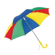   Umbrela 69 cm, pentru copii, Everestus, 20IAN708, Albastru, Verde, Rosu, Galben, Metal, Poliester