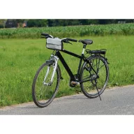   Geanta de bicicleta, Everestus, 21OCT1212, 25 x 15.5 x 8.5 cm, Poliester, PVC, Poliester, Negru, Gri