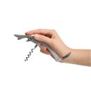 Set accesorii vin, tirbuson si dop, Everestus, AWE05, otel inoxidabil, metal, argintiu, negru