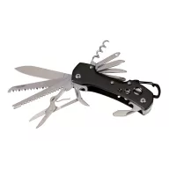   Briceag de buzunar cu 12 functii, aluminiu, otel inoxidabil, Everestus, BMU029, negru