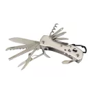 Briceag de buzunar cu 12 functii, aluminiu, otel inoxidabil, Everestus, BMU028, argintiu