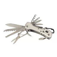   Briceag de buzunar cu 12 functii, aluminiu, otel inoxidabil, Everestus, BMU028, argintiu