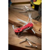   Briceag de buzunar cu 12 functii, aluminiu, otel inoxidabil, Everestus, BMU030, rosu