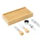 Set accesorii vin, 2410E25511, Everestus, 24.5 x 13 x 3.3 cm, Bambus, Argintiu, Maro