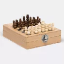 Set accesorii vin cu joc de sah, 2401E14472, Everestus, 17x14x4.5 cm, Bambus, Otel, Maro