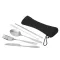 Set tacamuri, Everestus, 2601E12728, 21.5x7 cm, Otel, Nylon, Argintiu