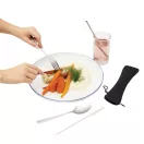 Set tacamuri, Everestus, 2601E12728, 21.5x7 cm, Otel, Nylon, Argintiu