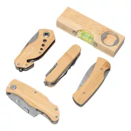   Boloboc cu desfacator de sticle, 2401E14405, Everestus, 12x2x4 cm, Bambus, Otel, Maro
