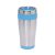 Cana de voiaj 400 ml, perete dublu, capac cu filet, Everestus, LO01, otel inoxidabil, plastic, argintiu, albastru