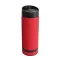Cana de calatorie 380 ml cu perete dublu, rosu, Everestus, CC09FD, otel inoxidabil, plastic