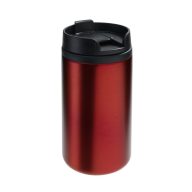   Cana de voiaj 290 ml, perete dublu, Everestus, 20IAN1532, Rosu, Otel, Plastic