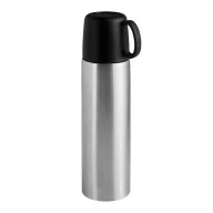   Termos 500 ml, 2509E14403, Everestus, Ø7x25 cm, Otel, Plastic, Argintiu, Negru