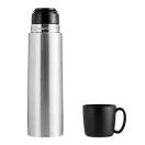Termos 500 ml, 2509E14403, Everestus, Ø7x25 cm, Otel, Plastic, Argintiu, Negru