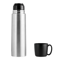   Termos 500 ml, 2509E14403, Everestus, Ø7x25 cm, Otel, Plastic, Argintiu, Negru