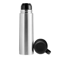   Termos 500 ml, 2509E14403, Everestus, Ø7x25 cm, Otel, Plastic, Argintiu, Negru
