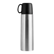   Termos 500 ml, 2509E14403, Everestus, Ø7x25 cm, Otel, Plastic, Argintiu, Negru