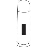   Termos 500 ml cu capac integrat in cana, Everestus, 20IAN2526, Argintiu, Otel, Plastic
