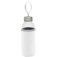   Sticla sport pentru apa, 450 ml, ⌀6,5 x 18,5 cm, Everestus, 20SEP0939, Sticla, Otel, Alb, Argintiu