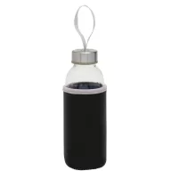   Sticla sport pentru apa, 450 ml, ⌀6,5 x 18,5 cm, Everestus, 20SEP0940, Sticla, Otel, Argintiu, Negru