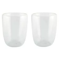   Set 2 pahare 300 ml termorezistente, Everestus, 20FEB0032, Sticla, Argintiu