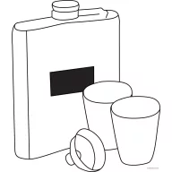   Plosca de baut 150 ml, argintiu, Everestus, PL01CY, otel inoxidabil