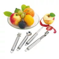   Set 4 ustensile pentru fructe, Everestus, FYE01, otel inoxidabil, argintiu